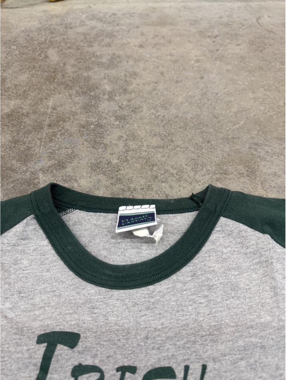 vintage irish attitude grey and green baseball shirt size xl - Picture 3 of 4